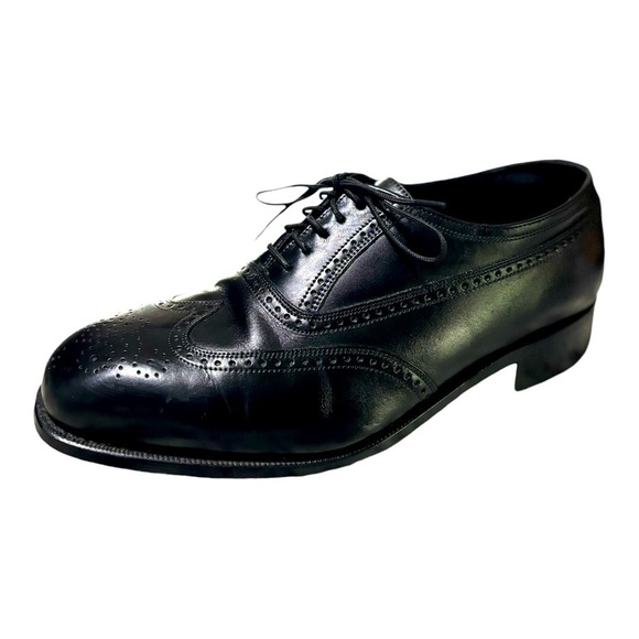 Florsheim Black Lexington Wingtip Oxford Size 10 Men’s Wingtip Oxford Shoes - Picture 2 of 13